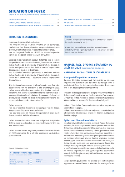 Déclaration foyer - Formulaire pour situation du foyer fiscal